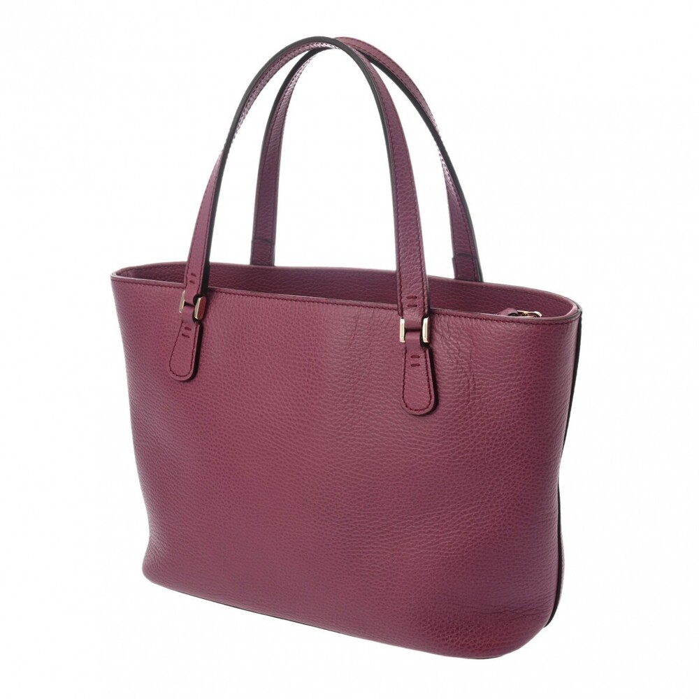Gucci Bag Leather Tote Interlocking Purple GG